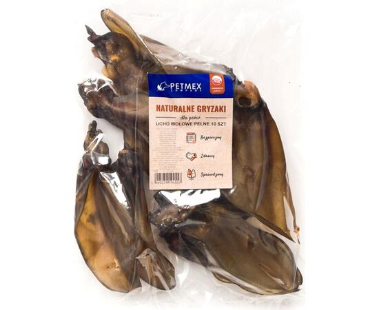 PETMEX DOG CHEW FULL BEEF EAR 10 PC
