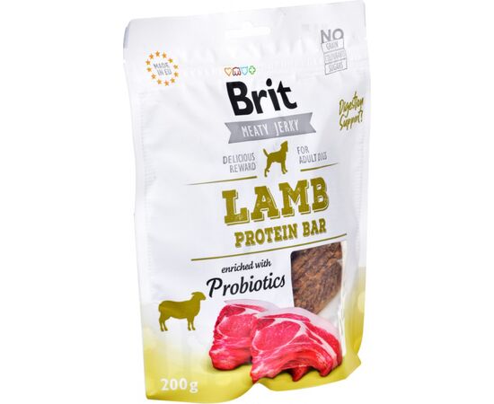 BRIT JERKY LAMB PROTEIN BAR - LAMB - DOG SNACK - 200 G