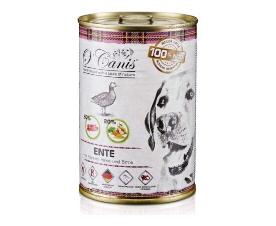 O'CANIS CANNED DOG FOOD- WET FOOD- DUCK, MILLET AND CARROTS - 400 G
