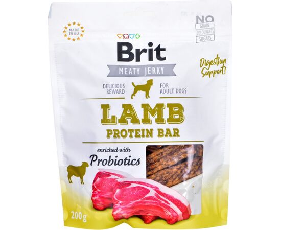 BRIT JERKY LAMB PROTEIN BAR - LAMB - DOG SNACK - 200 G