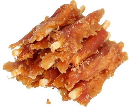 HILTON CHICKEN INSERTED WITH WHITE RAWHIDE STICK - DOG TREAT - 500 G