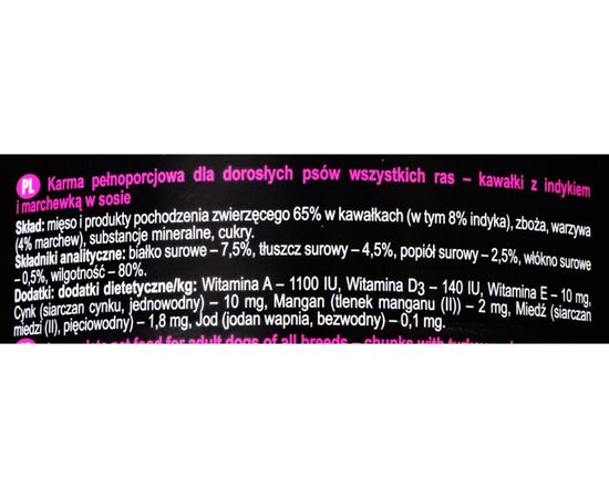 DOLINA NOTECI RAFI CLASSIC WITH TURKEY AND CARROTS - WET DOG FOOD - 1240G