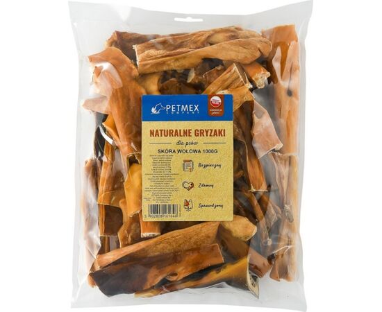 PETMEX DOG CHEW PETMEX BEEF SKIN 15CM 1000G