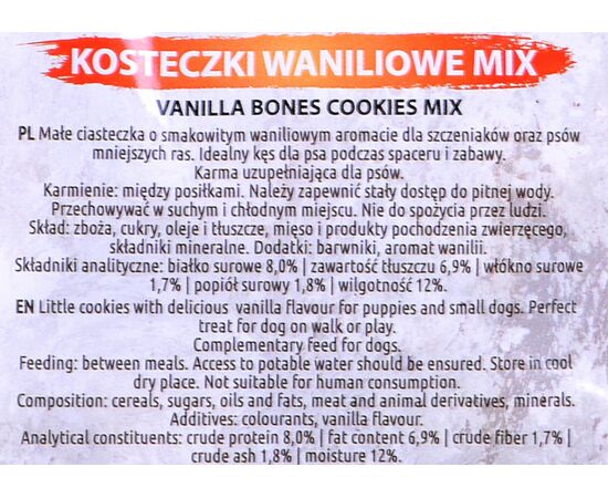 MACED BONES COOKIES VANILLA MIX - DOG TREAT - 1 KG