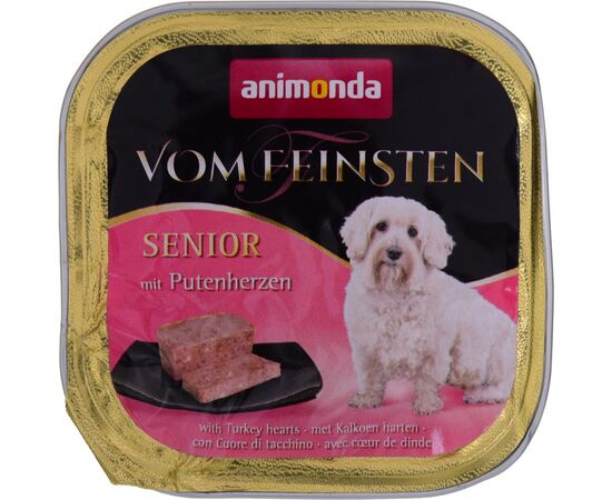 ANIMONDA VOM FEINSTEN SENIOR WET DOG FOOD TURKEY HEARTS 150 G