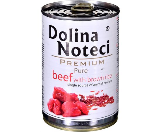 DOLINA NOTECI PREMIUM PURE RICH IN BEEF WITH BROWN RICE - WET DOG FOOD - 400G