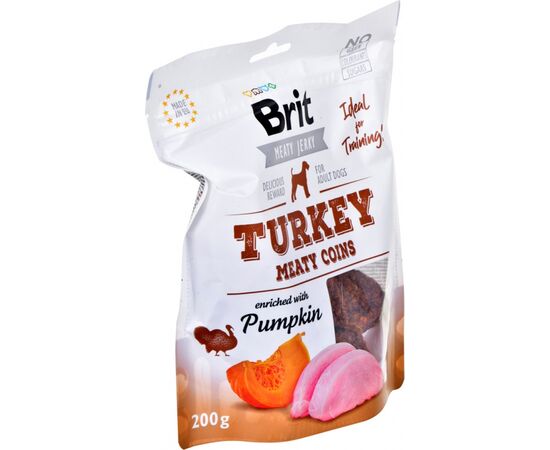BRIT JERKY TURKEY MEATY COINS TURKEY - DOG SNACK - 200 G