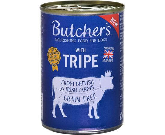 BUTCHER'S ORIGINAL TRIPE MIX RUMEN PATE - WET DOG FOOD - 400G