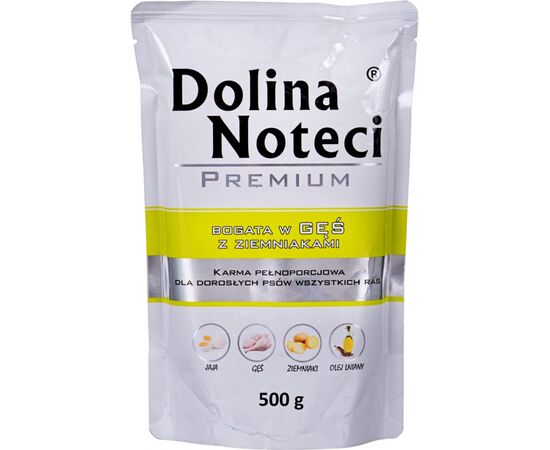 DOLINA NOTECI PREMIUM RICH IN GOOSE WITH POTATOES - WET DOG FOOD - 500G