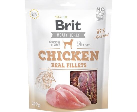 BRIT JERKY CHICKEN REAL FILLETS - CHICKEN - DOG SNACK - 200 G