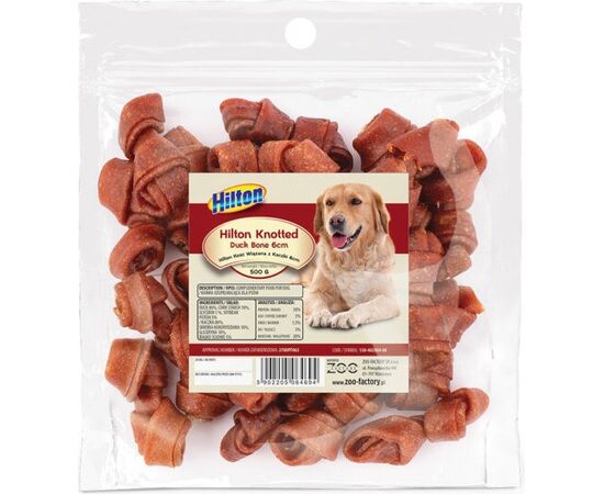 HILTON KNOTTED DUCK BONE 6 CM - DOG CHEW - 500G
