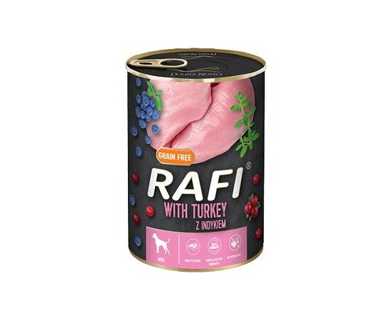 DOLINA NOTECI RAFI DOG WET FOOD WITH TURKEY, BLUEBERRIES AND CRANBERRIES - 800G