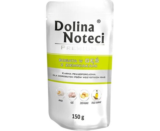 DOLINA NOTECI PREMIUM RICH IN GOOSE WITH POTATOES - WET DOG FOOD - 150G
