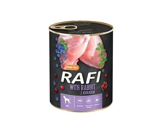 DOLINA NOTECI RAFI DOG WET FOOD WITH RABBIT, BLUEBERRY AND CRANBERRY - 800G
