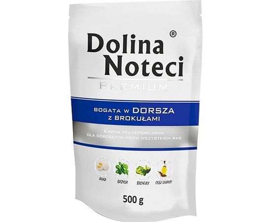 DOLINA NOTECI PREMIUM RICH IN COD WITH BROCCOLI - WET DOG FOOD - 500G