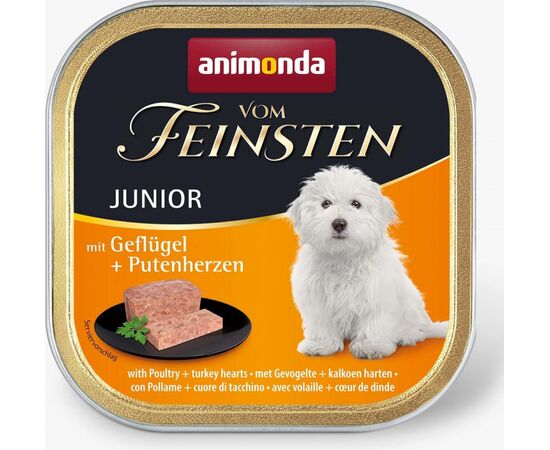 ANIMONDA VOM FEINSTEN WITH POULTRY + TURKEY HEARTS HEART, POULTRY, TURKEY JUNIOR 150 G