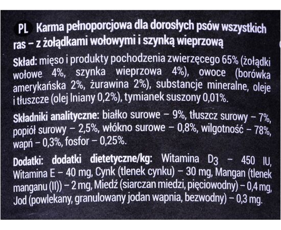 DOLINA NOTECI RAFI BEEF STOMACHS WITH HAM - WET DOG FOOD - 400G