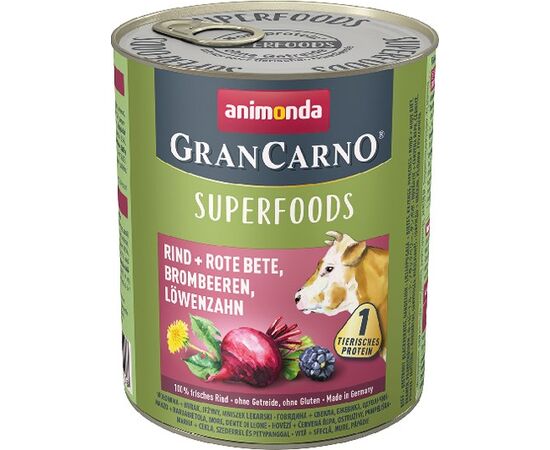 ANIMONDA GRANCARNO 4017721824408 DOGS MOIST FOOD BEETROOT, BEEF, BLACKBERRY, DANDELION ADULT 800 G