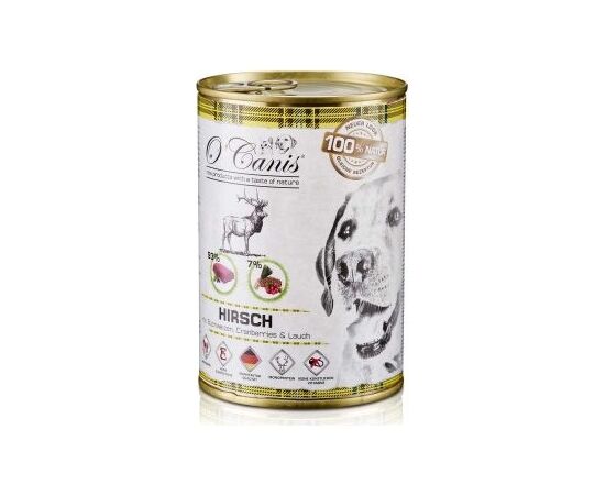 O'CANIS CANNED DOG FOOD- WET FOOD- DEER WITH BUCKWHEAT - 400 G