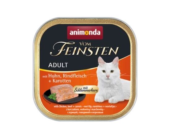 ANIMONDA VOM FEINSTEN CLASSIC CAT SMAK: KURCZAK, WOŁOWINA + MARCHEWKA 100G