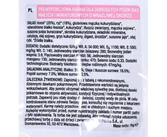 PURINA NESTLE PURINA PRO PLAN ADULT SMALL&MINI SENSITIVE SKIN 7KG