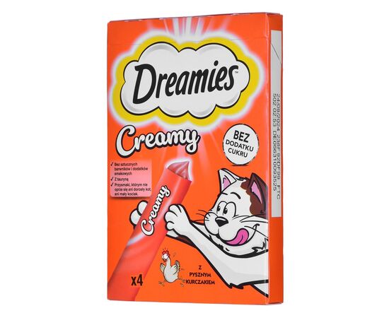 DREAMIES CREAMY CHICKEN - CAT TREATS - 4X10 G