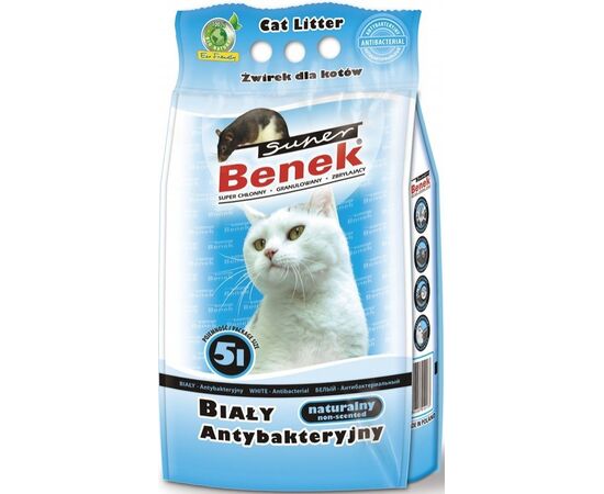 SUPER BENEK CERTECH SUPER BENEK WHITE ANTIBACTERIAL - CAT LITTER CLUMPING 5 L