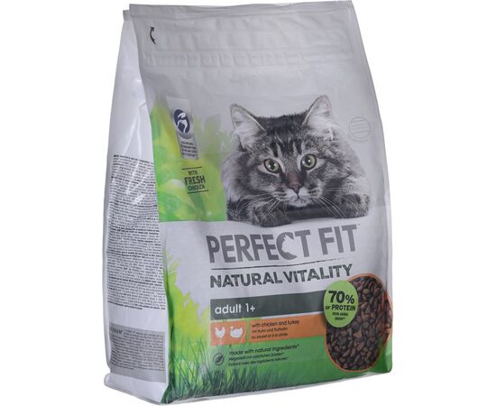 PERFECT FIT ADULT NATURAL VITALITY CHICKEN WITH TURKEY - DRY CAT FOOD - 2.4 KG