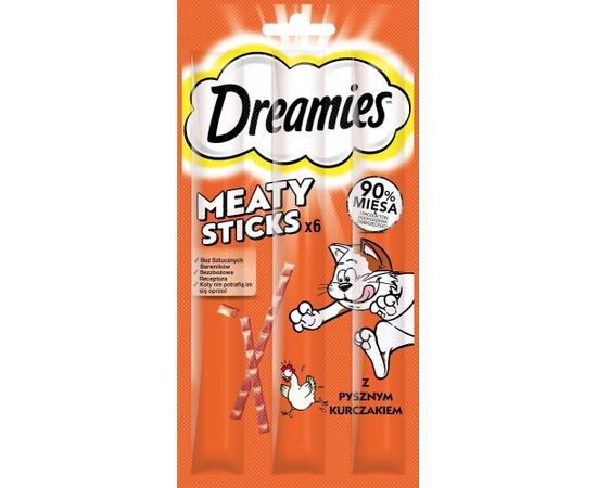 DREAMIES MEATY STICKS CHICKEN - CAT TREATS - 30 G