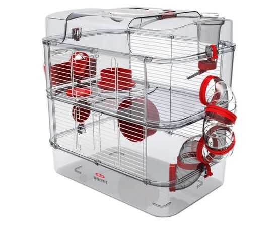 ZOLUX CAGE  RODY3 DUO COLOR: RED
