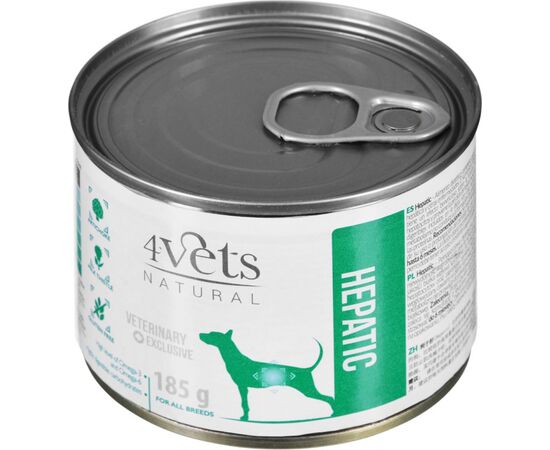 4VETS NATURAL HEPATIC DOG  - WET DOG FOOD - 185 G