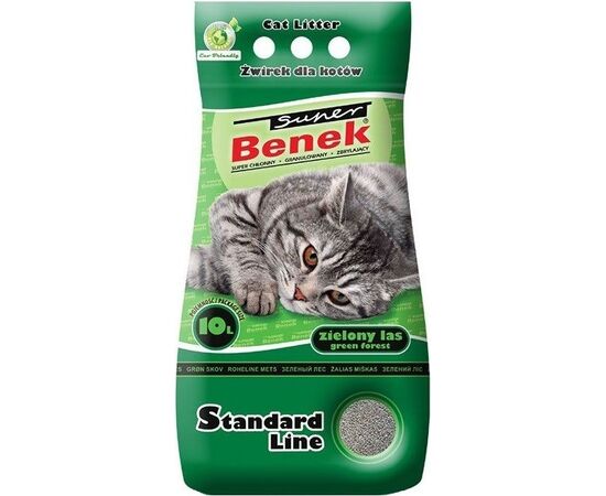 SUPER BENEK STANDARD CAT LITTER BENTONITE GRIT GREEN FOREST 10 L