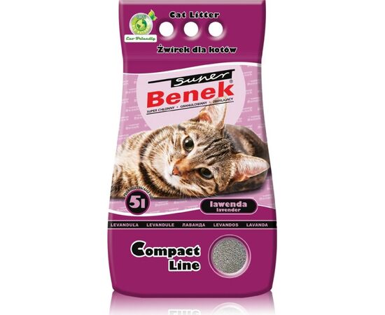 SUPER BENEK CERTECH SUPER BENEK COMPACT LAVENDER - CAT LITTER CLUMPING 5 L
