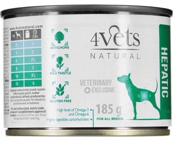 4VETS NATURAL HEPATIC DOG  - WET DOG FOOD - 185 G
