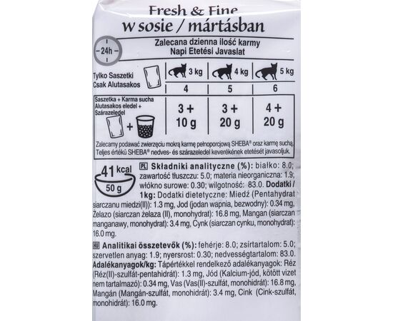 SHEBA FRESH & FINE MINI MEAT DISHES IN SAUCE 6 X 50G