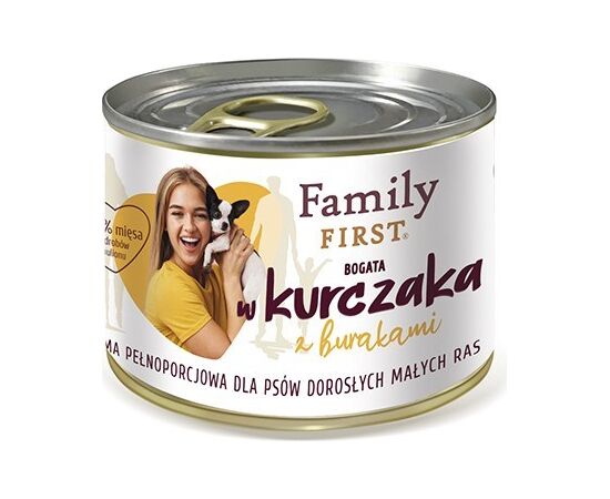 FAMILY FIRST ADULT SMALL CHICKEN WITH BEETS - WET DOG FOOD - 200 G