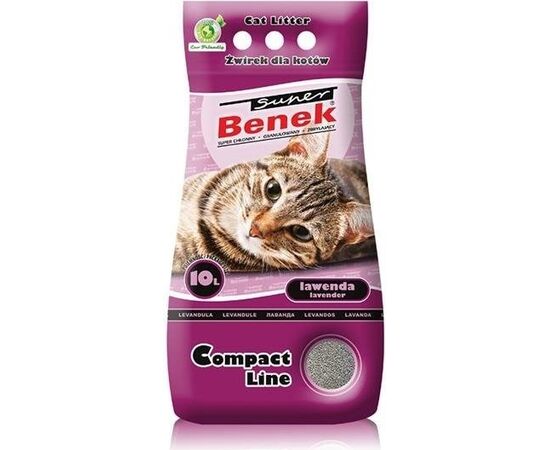 SUPER BENEK CERTECH SUPER BENEK COMPACT LAVENDER - CAT LITTER CLUMPING 10 L
