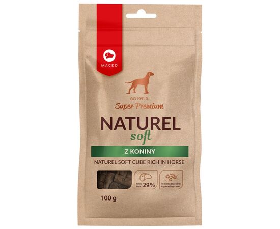 MACED NATUREL SOFT CUBE RICH IN HORSE - DOG TREAT - 100G