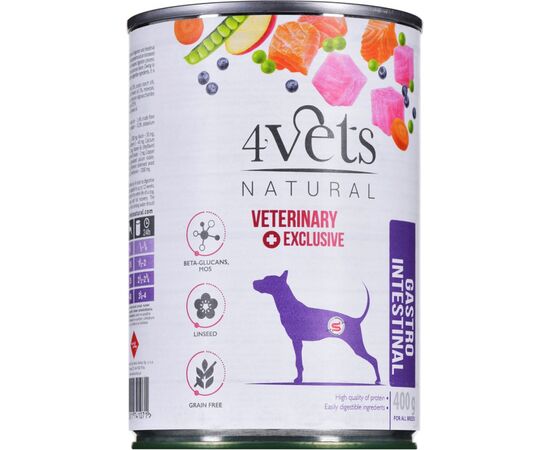 4VETS NATURAL GASTRO INTESTINAL DOG - WET DOG FOOD - 400 G
