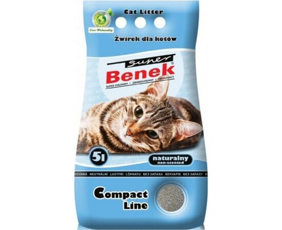 SUPER BENEK CERTECH SUPER BENEK COMPACT NATURAL - CAT LITTER CLUMPING 5 L
