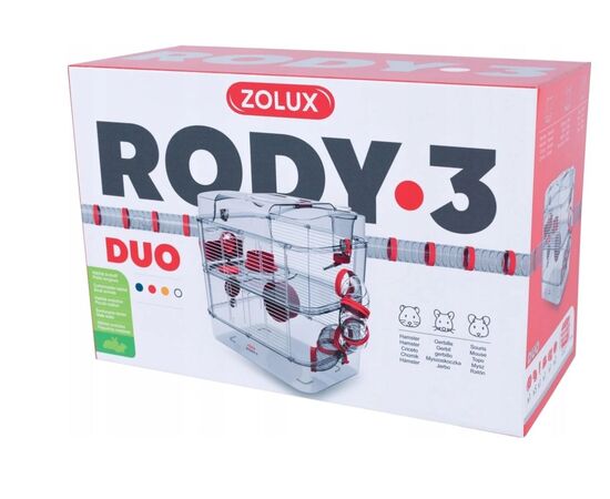 ZOLUX CAGE  RODY3 DUO COLOR: RED
