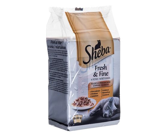 SHEBA FRESH & FINE MINI POULTRY DISHES IN SAUCE 6 X 50G