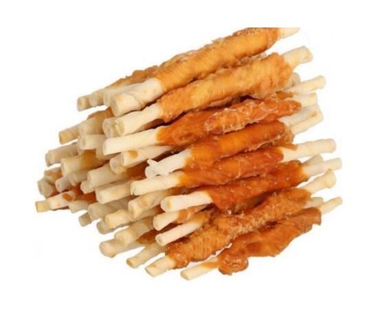 HILTON CHICKEN WRAP WHITE RAWHIDE STICK - DOG TREAT - 500 G