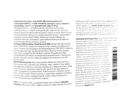 BEAPHAR MILK FOR SMALL ANIMALS - 200 G