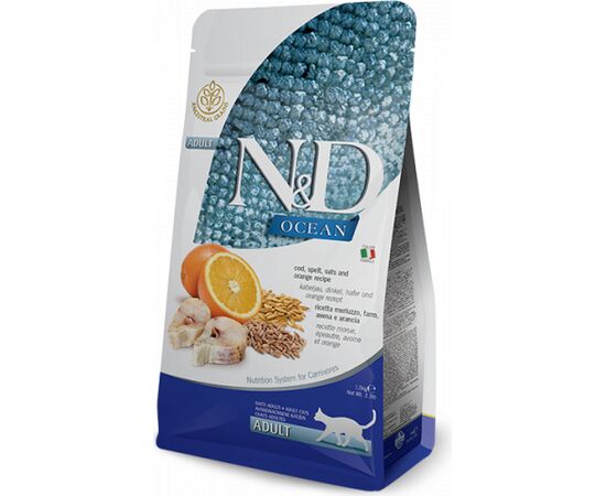 FARMINA N&D OCEAN CATS DRY FOOD 1.5 KG ADULT COD