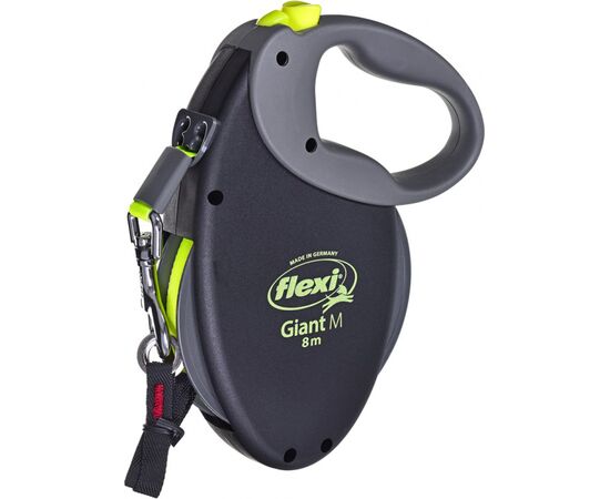 FLEXI TRIXIE NEON GIANT M 8 M BLACK, YELLOW DOG RETRACTABLE LEAD