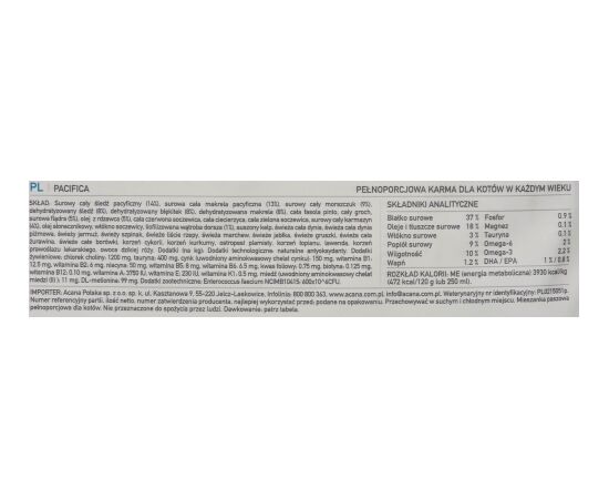 ACANA PACIFICA CAT 4,5 KG
