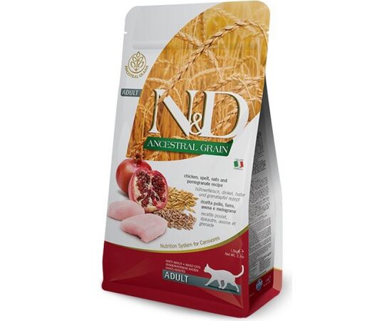FARMINA N&D ANCESTRAL GRAIN CAT CHICKEN. SPELT. OATS AND POMEGRANATE ADULT 1.5KG
