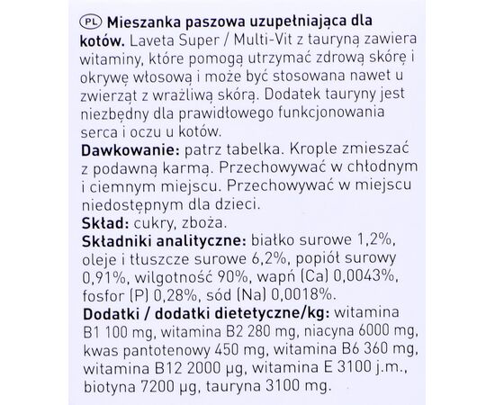 BEAPHAR PREPARATION FOR IMPROVING THE CONDITION OF HAIR FOR CATS - 50 ML