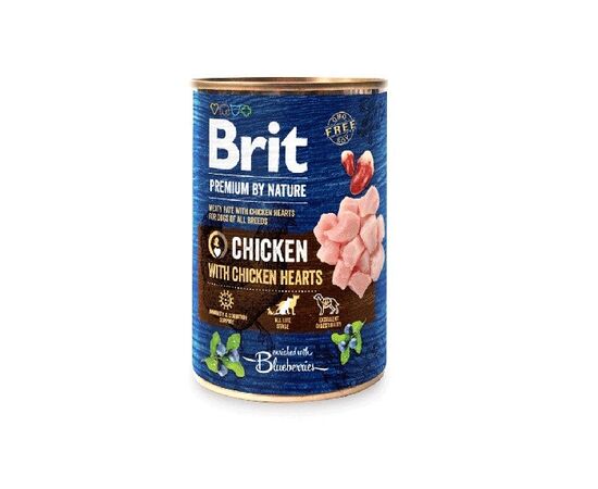 BRIT PREMIUM BY NATURE CHICKEN AND HEARTS - WET DOG FOOD - 400 G